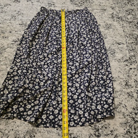 Vintage Worthington Pleated Maxi Skirt Floral Womens 14 Cottage Core Festival - Picture 3 of 5
